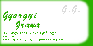gyorgyi grama business card